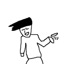 he is displeased smile man sticker #10105247