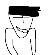 he is displeased smile man sticker #10105252