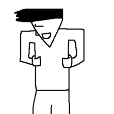 he is displeased smile man sticker #10105253