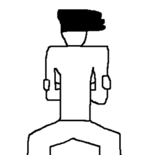 he is displeased smile man sticker #10105254