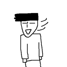 he is displeased smile man sticker #10105255