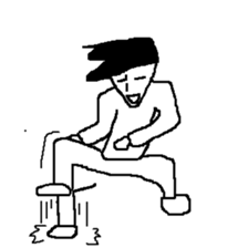 he is displeased smile man sticker #10105256