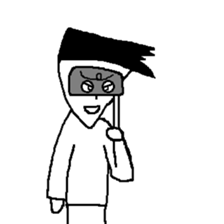 he is displeased smile man sticker #10105260