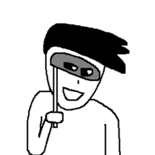 he is displeased smile man sticker #10105262