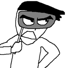 he is displeased smile man sticker #10105263