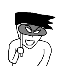 he is displeased smile man sticker #10105264