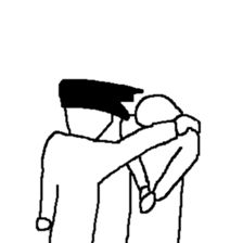 he is displeased smile man sticker #10105265