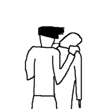 he is displeased smile man sticker #10105266