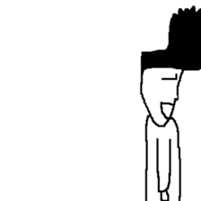 he is displeased smile man sticker #10105268