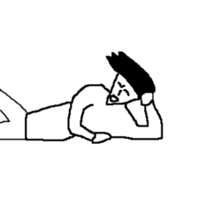 he is displeased smile man sticker #10105269