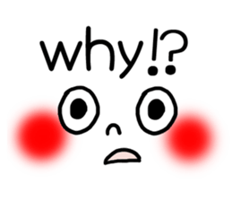 Simple & message Face sticker #10105511