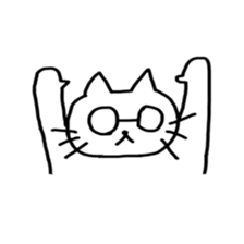 Glasses & cat sticker #10105712