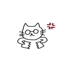 Glasses & cat sticker #10105714