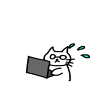 Glasses & cat sticker #10105716