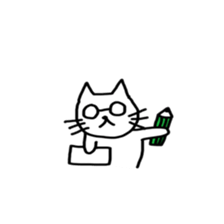 Glasses & cat sticker #10105717