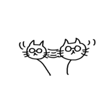 Glasses & cat sticker #10105718