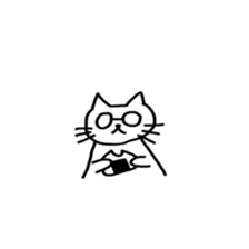 Glasses & cat sticker #10105719