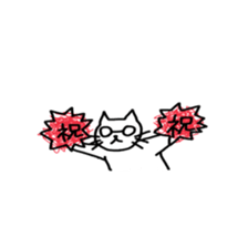 Glasses & cat sticker #10105721