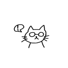 Glasses & cat sticker #10105724
