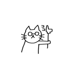 Glasses & cat sticker #10105725