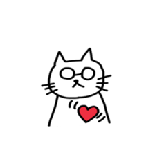 Glasses & cat sticker #10105727