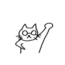 Glasses & cat sticker #10105731