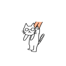 Glasses & cat sticker #10105732