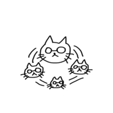 Glasses & cat sticker #10105733