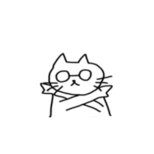 Glasses & cat sticker #10105734