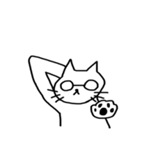 Glasses & cat sticker #10105735