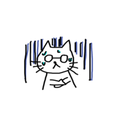 Glasses & cat sticker #10105737