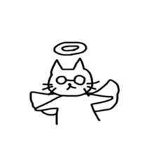 Glasses & cat sticker #10105740