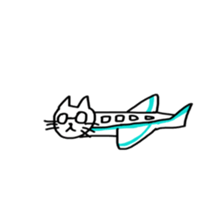 Glasses & cat sticker #10105741