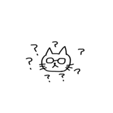Glasses & cat sticker #10105742