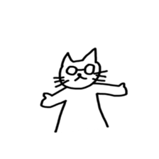 Glasses & cat sticker #10105745
