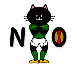 rugby cat sticker #10106439