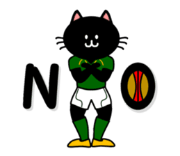 rugby cat sticker #10106439
