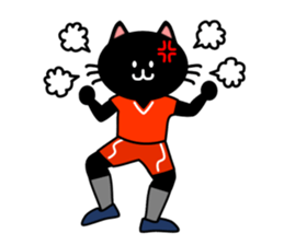 rugby cat sticker #10106465