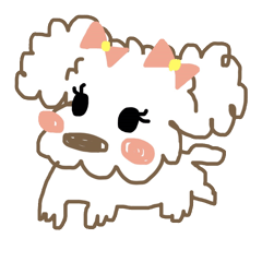 Together with a toy poodle