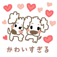 Together with a toy poodle sticker #10106992