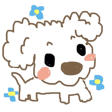 Together with a toy poodle sticker #10106993