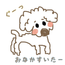 Together with a toy poodle sticker #10107001