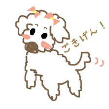 Together with a toy poodle sticker #10107008