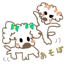 Together with a toy poodle sticker #10107009