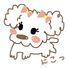 Together with a toy poodle sticker #10107011