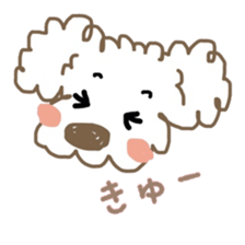 Together with a toy poodle sticker #10107014