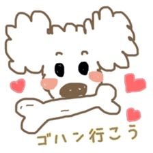 Together with a toy poodle sticker #10107015