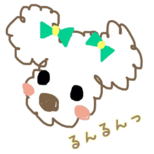 Together with a toy poodle sticker #10107020