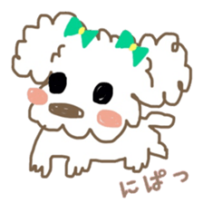 Together with a toy poodle sticker #10107022