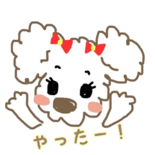 Together with a toy poodle sticker #10107026